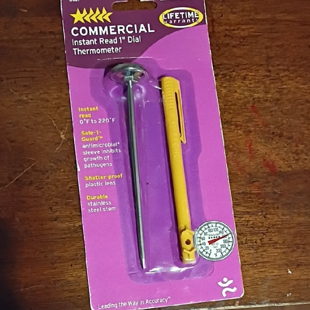 Commercial Instant Read Dial Thermometer with Yellow Case